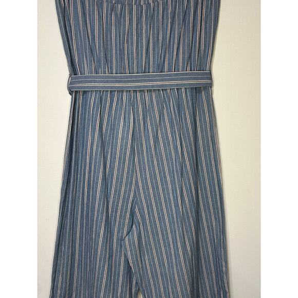 Lumiere Red, White & Blue Jumpsuit Size Large New w/ Tags Belted Waist - Picture 10 of 12